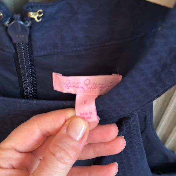 Lilly Pulitzer Ashlyn Shift Dress Navy size 6 - Picture 10 of 16